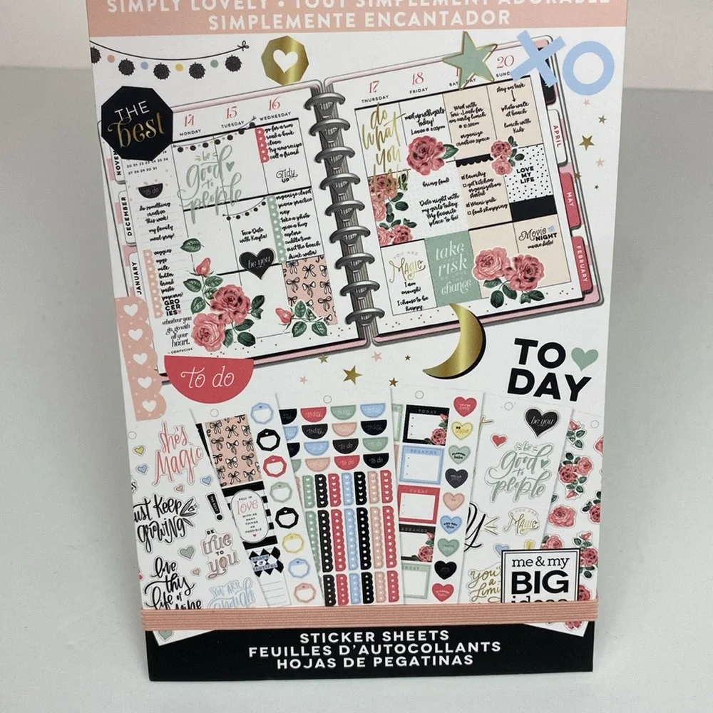The Happy Planner Simply Lovely 813 sticker sheet book NEW!